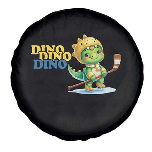Funny Dinosaur Playing Ice Hockey Spare Tire Cover Gift For Dino Lovers TS12 Print Your Wear