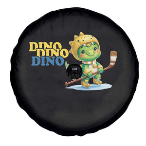 Funny Dinosaur Playing Ice Hockey Spare Tire Cover Gift For Dino Lovers TS12 Print Your Wear