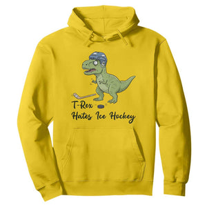 Dino Hates Ice Hockey Hoodie Funny Ice Sports Dinosaur Gift TS12 Daisy Print Your Wear