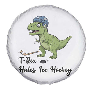 Dino Hates Ice Hockey Spare Tire Cover Funny Ice Sports Dinosaur Gift TS12 Print Your Wear