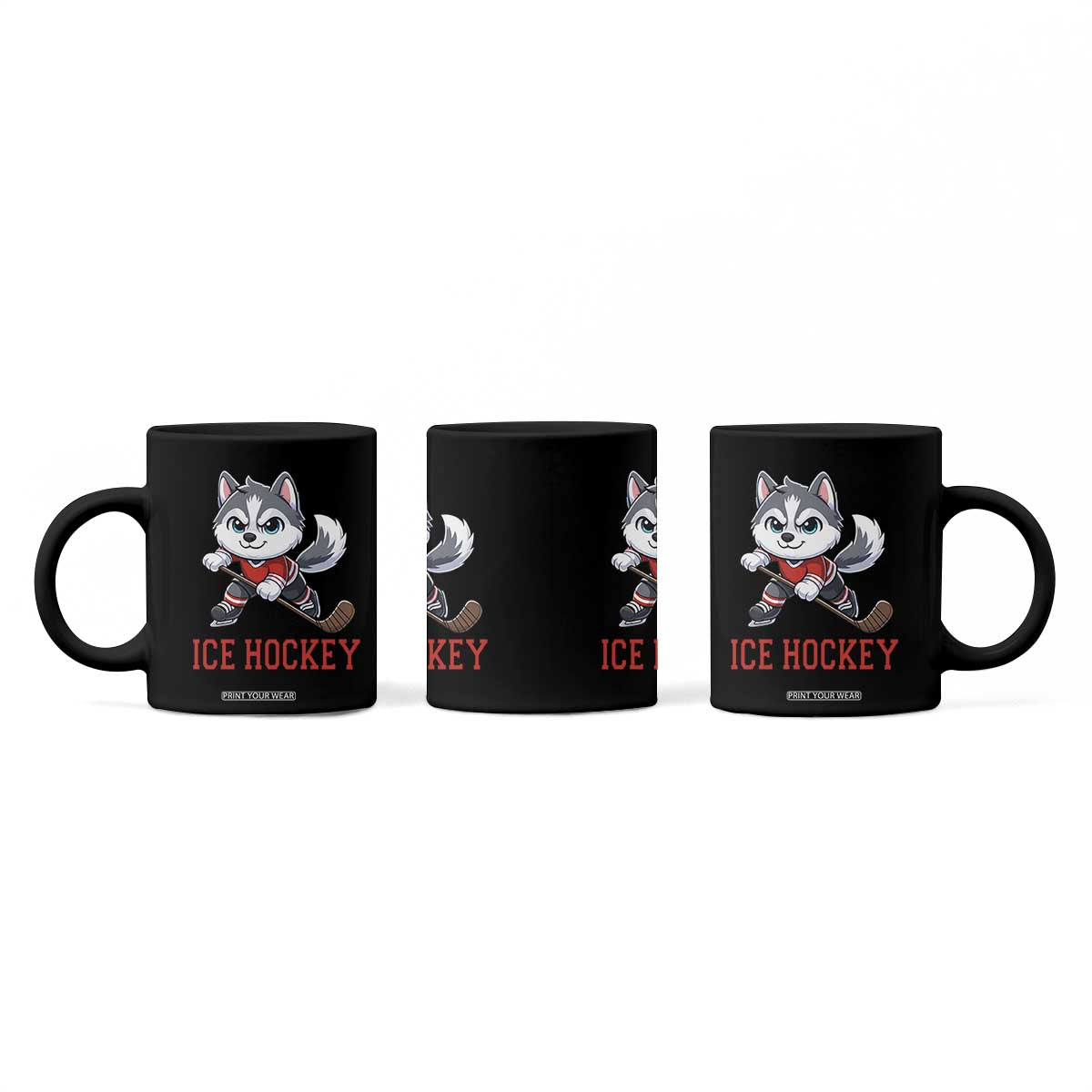 Funny Husky Playing Ice Hockey Coffee Mug Gift For Dog Lovers TS12 Print Your Wear