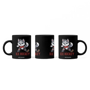 Funny Husky Playing Ice Hockey Coffee Mug Gift For Dog Lovers TS12 Print Your Wear
