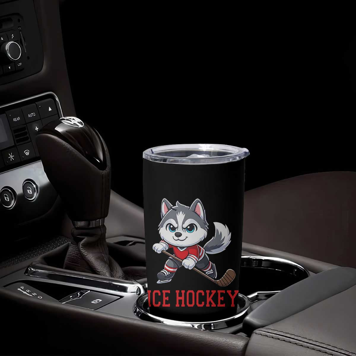 Funny Husky Playing Ice Hockey Tumbler Cup Gift For Dog Lovers TS12 Print Your Wear