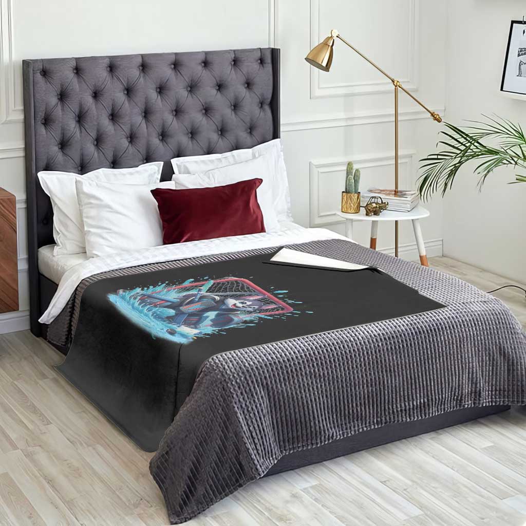 Siberian Husky Ice Hockey Player Throw Blanket Funny Goalie Gift TS12 Print Your Wear