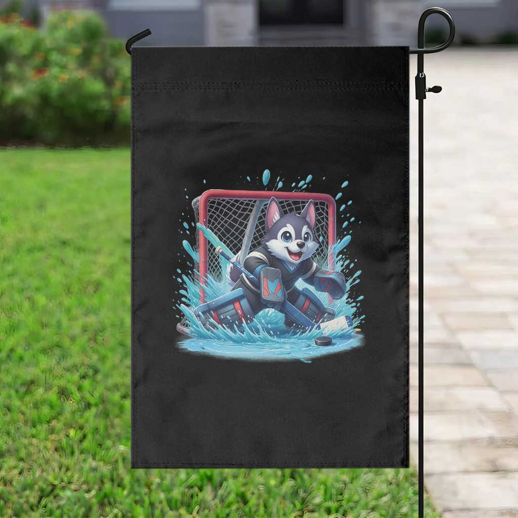 Siberian Husky Ice Hockey Player Garden Flag Funny Goalie Gift TS12 Print Your Wear