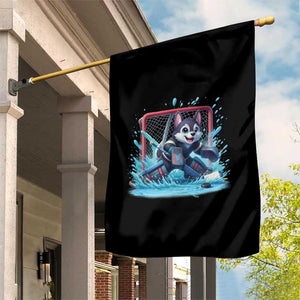 Siberian Husky Ice Hockey Player Garden Flag Funny Goalie Gift TS12 Print Your Wear