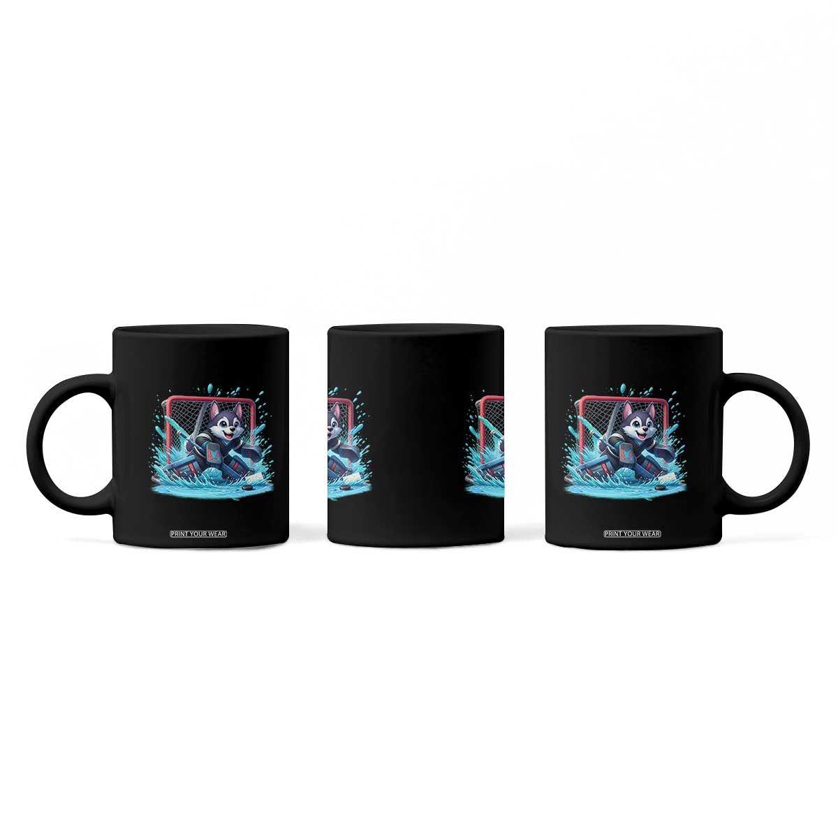 Siberian Husky Ice Hockey Player Coffee Mug Funny Goalie Gift TS12 Print Your Wear