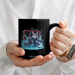 Siberian Husky Ice Hockey Player Coffee Mug Funny Goalie Gift TS12 Print Your Wear