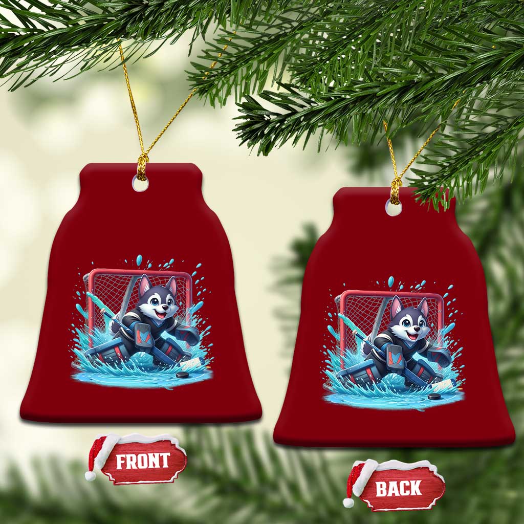 Siberian Husky Ice Hockey Player Ceramic Ornament Funny Goalie Gift TS12 Print Your Wear