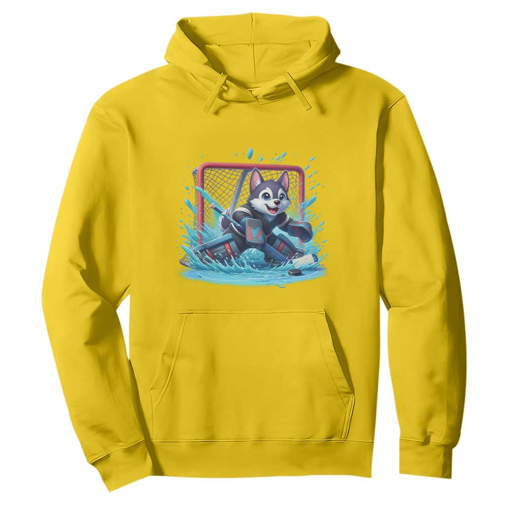 Siberian Husky Ice Hockey Player Hoodie Funny Goalie Gift TS12 Daisy Print Your Wear