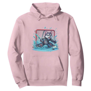 Siberian Husky Ice Hockey Player Hoodie Funny Goalie Gift TS12 Light Pink Print Your Wear