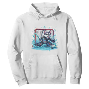 Siberian Husky Ice Hockey Player Hoodie Funny Goalie Gift TS12 White Print Your Wear