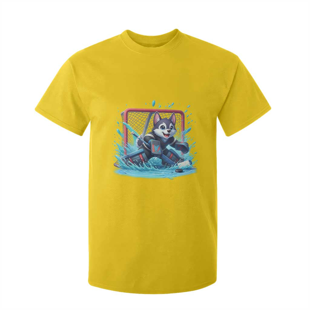 Siberian Husky Ice Hockey Player T Shirt For Kid Funny Goalie Gift TS12 Daisy Print Your Wear