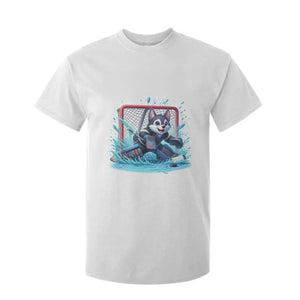 Siberian Husky Ice Hockey Player T Shirt For Kid Funny Goalie Gift TS12 White Print Your Wear