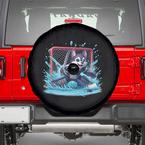 Siberian Husky Ice Hockey Player Spare Tire Cover Funny Goalie Gift TS12 Black Print Your Wear