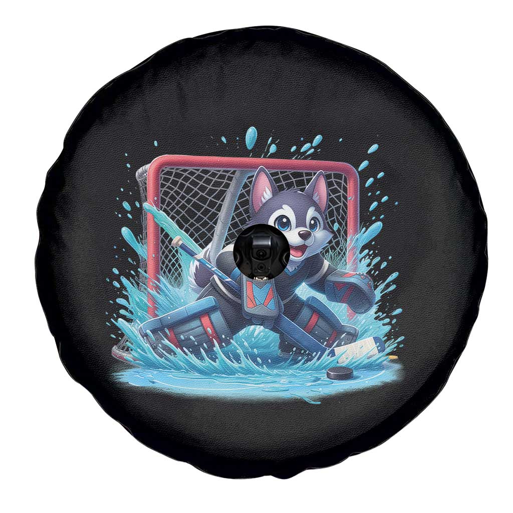 Siberian Husky Ice Hockey Player Spare Tire Cover Funny Goalie Gift TS12 Print Your Wear