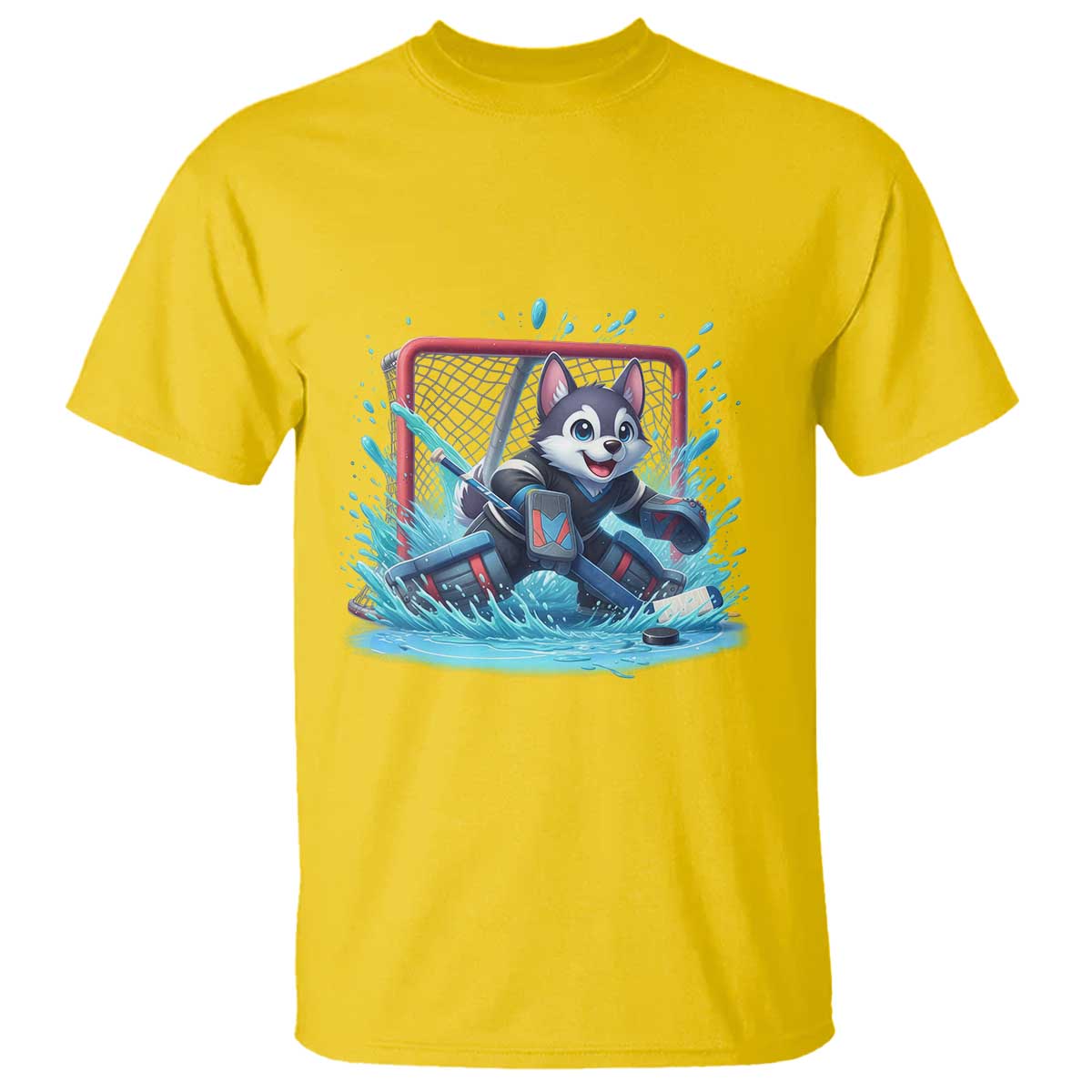 Siberian Husky Ice Hockey Player T Shirt Funny Goalie Gift TS12 Daisy Print Your Wear
