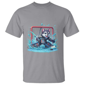 Siberian Husky Ice Hockey Player T Shirt Funny Goalie Gift TS12 Sport Gray Print Your Wear