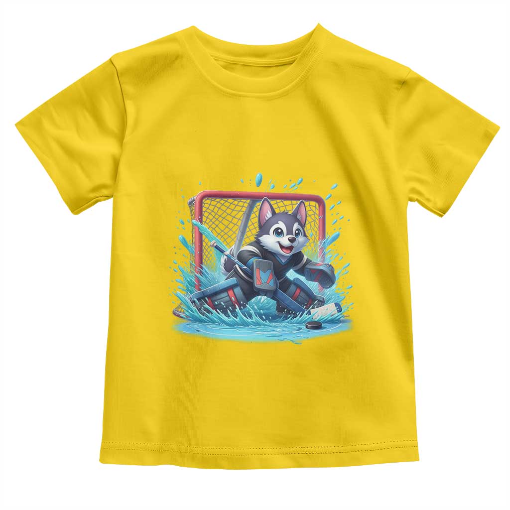 Siberian Husky Ice Hockey Player Toddler T Shirt Funny Goalie Gift TS12 Daisy Print Your Wear
