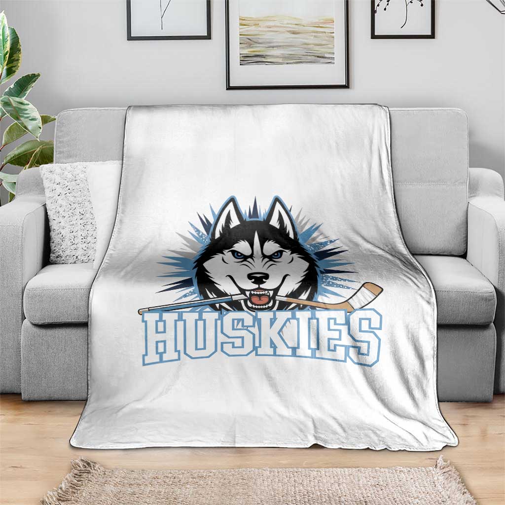 Cool Siberian Husky Ice Hockey Throw Blanket Gift For Dog Lovers TS12 Print Your Wear
