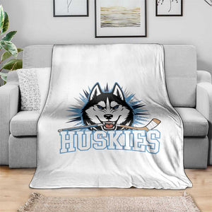 Cool Siberian Husky Ice Hockey Throw Blanket Gift For Dog Lovers TS12 Print Your Wear