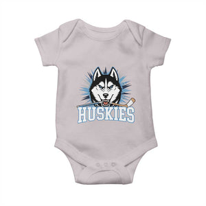Cool Siberian Husky Ice Hockey Baby Onesie Gift For Dog Lovers TS12 Ice Gray Print Your Wear