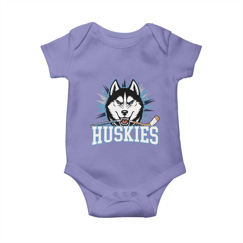 Cool Siberian Husky Ice Hockey Baby Onesie Gift For Dog Lovers TS12 Violet Print Your Wear