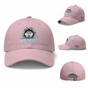 Cool Siberian Husky Ice Hockey Baseball Cap Gift For Dog Lovers TS12 Baseball Cap Universal Fit Light Pink Print Your Wear