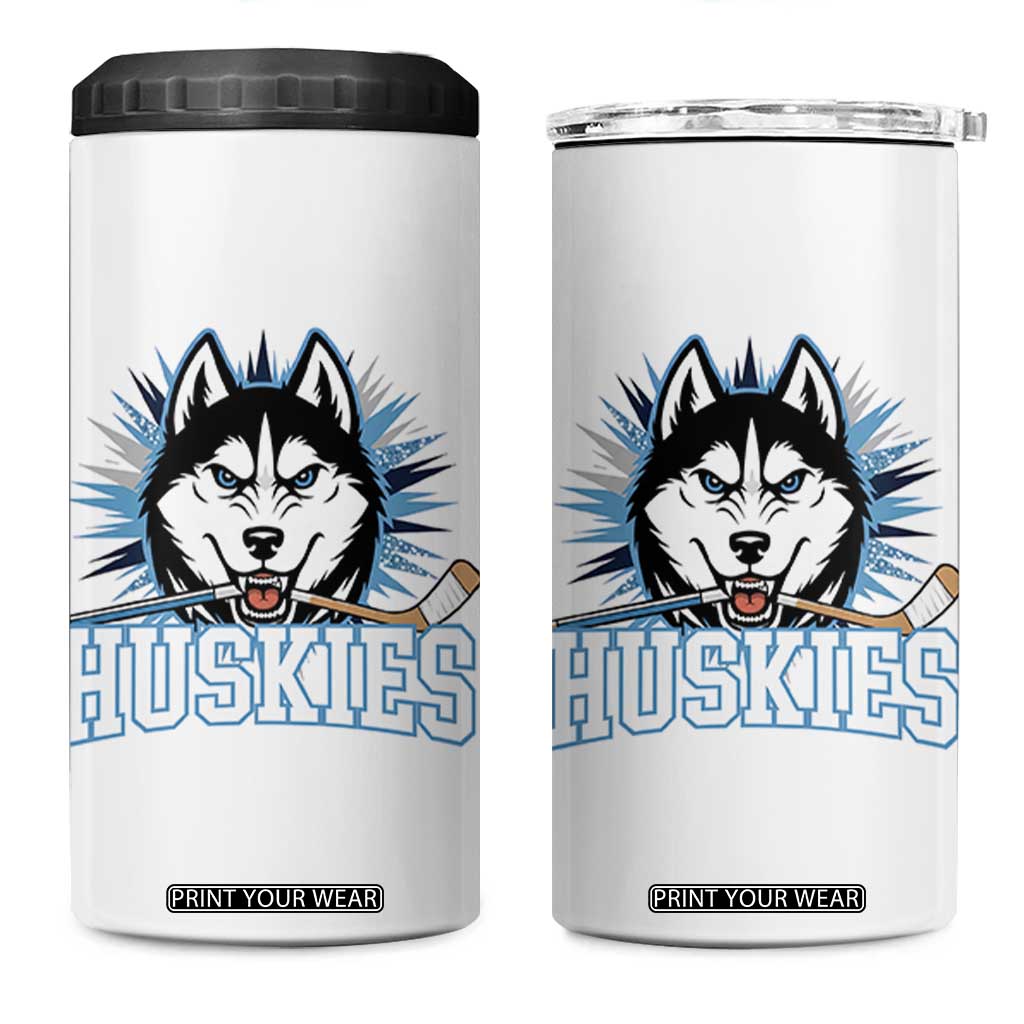 Cool Siberian Husky Ice Hockey 4 in 1 Can Cooler Tumbler Gift For Dog Lovers TS12 One Size: 16 oz White Print Your Wear