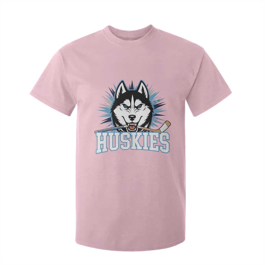 Cool Siberian Husky Ice Hockey T Shirt For Kid Gift For Dog Lovers TS12 Light Pink Print Your Wear