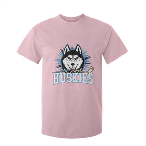 Cool Siberian Husky Ice Hockey T Shirt For Kid Gift For Dog Lovers TS12 Light Pink Print Your Wear