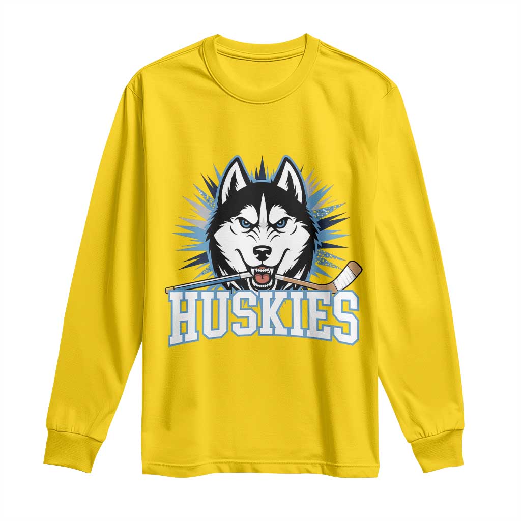 Cool Siberian Husky Ice Hockey Long Sleeve Shirt Gift For Dog Lovers TS12 Daisy Print Your Wear
