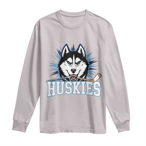 Cool Siberian Husky Ice Hockey Long Sleeve Shirt Gift For Dog Lovers TS12 Ice Gray Print Your Wear