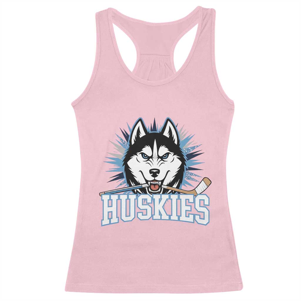 Cool Siberian Husky Ice Hockey Racerback Tank Top Gift For Dog Lovers TS12 Light Pink Print Your Wear