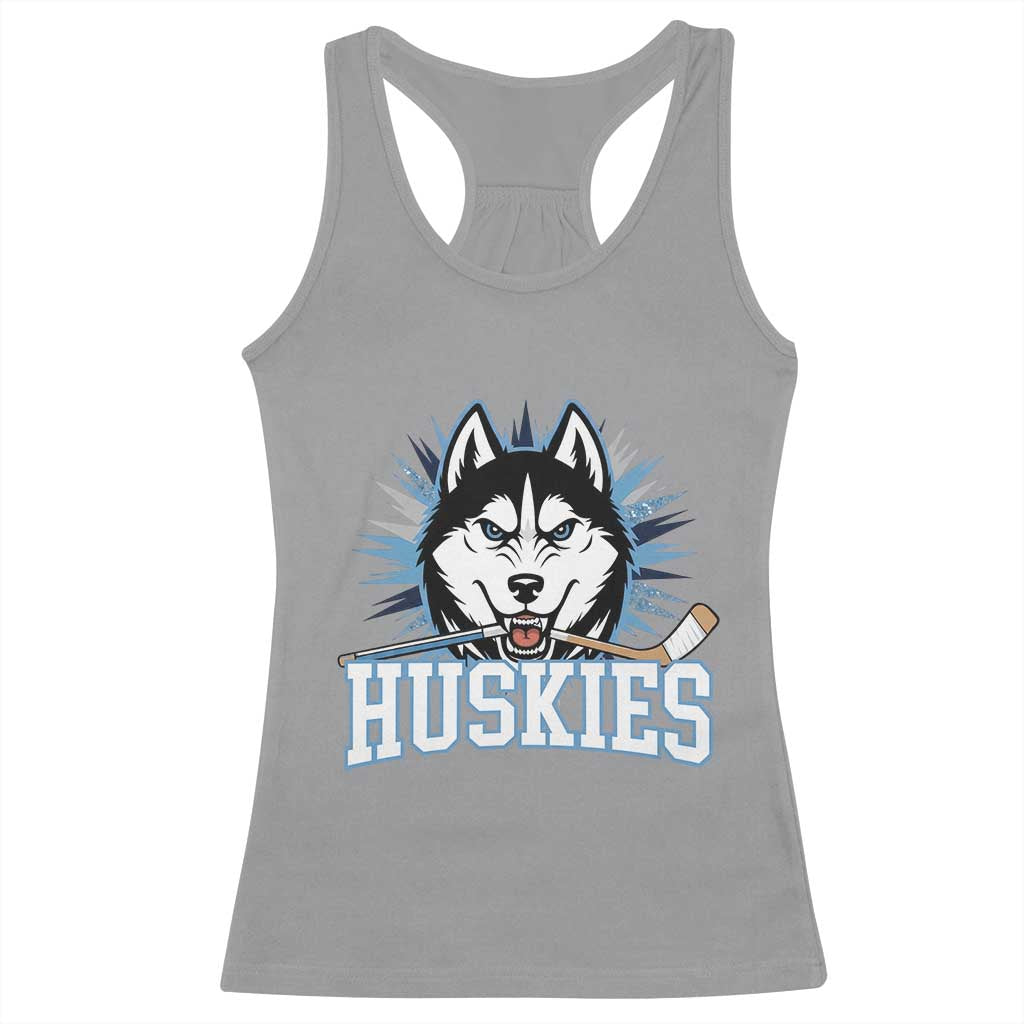 Cool Siberian Husky Ice Hockey Racerback Tank Top Gift For Dog Lovers TS12 Sport Gray Print Your Wear