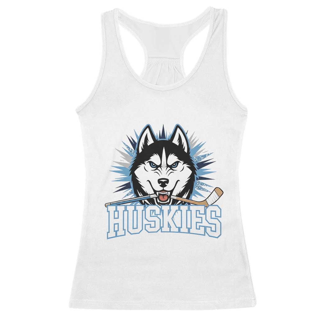 Cool Siberian Husky Ice Hockey Racerback Tank Top Gift For Dog Lovers TS12 White Print Your Wear