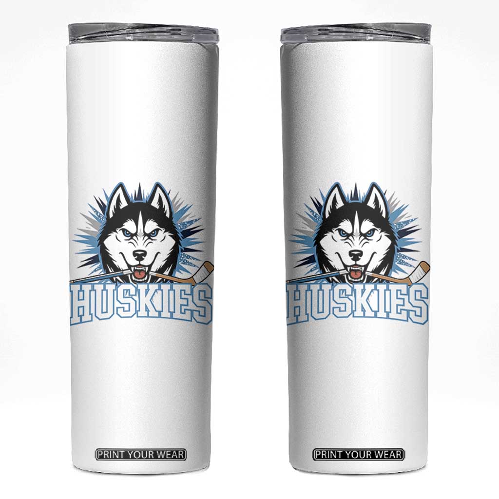 Cool Siberian Husky Ice Hockey Skinny Tumbler Gift For Dog Lovers TS12 White Print Your Wear