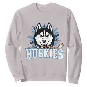 Cool Siberian Husky Ice Hockey Sweatshirt Gift For Dog Lovers TS12 Ice Gray Print Your Wear
