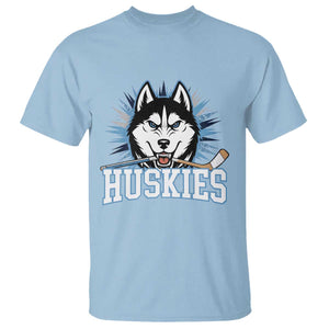 Cool Siberian Husky Ice Hockey T Shirt Gift For Dog Lovers TS12 Light Blue Print Your Wear