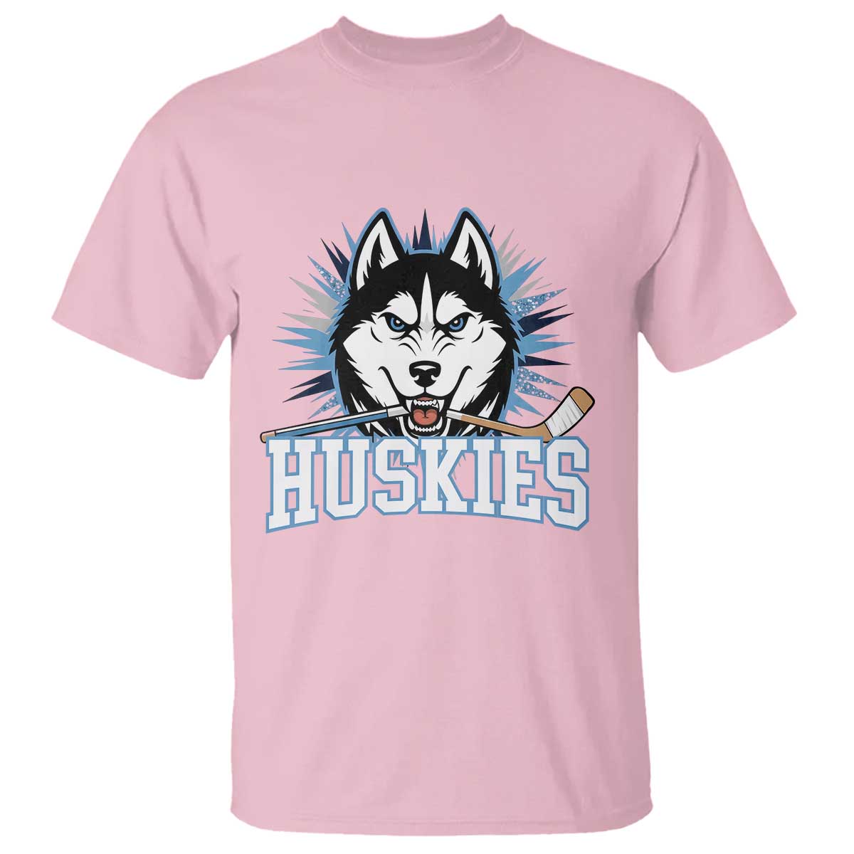 Cool Siberian Husky Ice Hockey T Shirt Gift For Dog Lovers TS12 Light Pink Print Your Wear