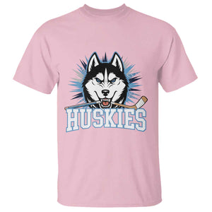 Cool Siberian Husky Ice Hockey T Shirt Gift For Dog Lovers TS12 Light Pink Print Your Wear