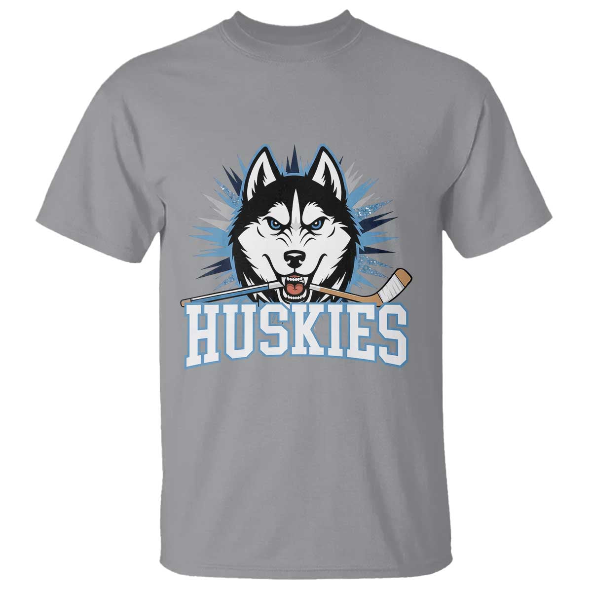 Cool Siberian Husky Ice Hockey T Shirt Gift For Dog Lovers TS12 Sport Gray Print Your Wear