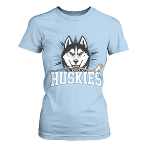 Cool Siberian Husky Ice Hockey T Shirt For Women Gift For Dog Lovers TS12 Light Blue Print Your Wear