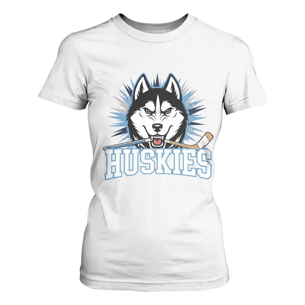 Cool Siberian Husky Ice Hockey T Shirt For Women Gift For Dog Lovers TS12 White Print Your Wear