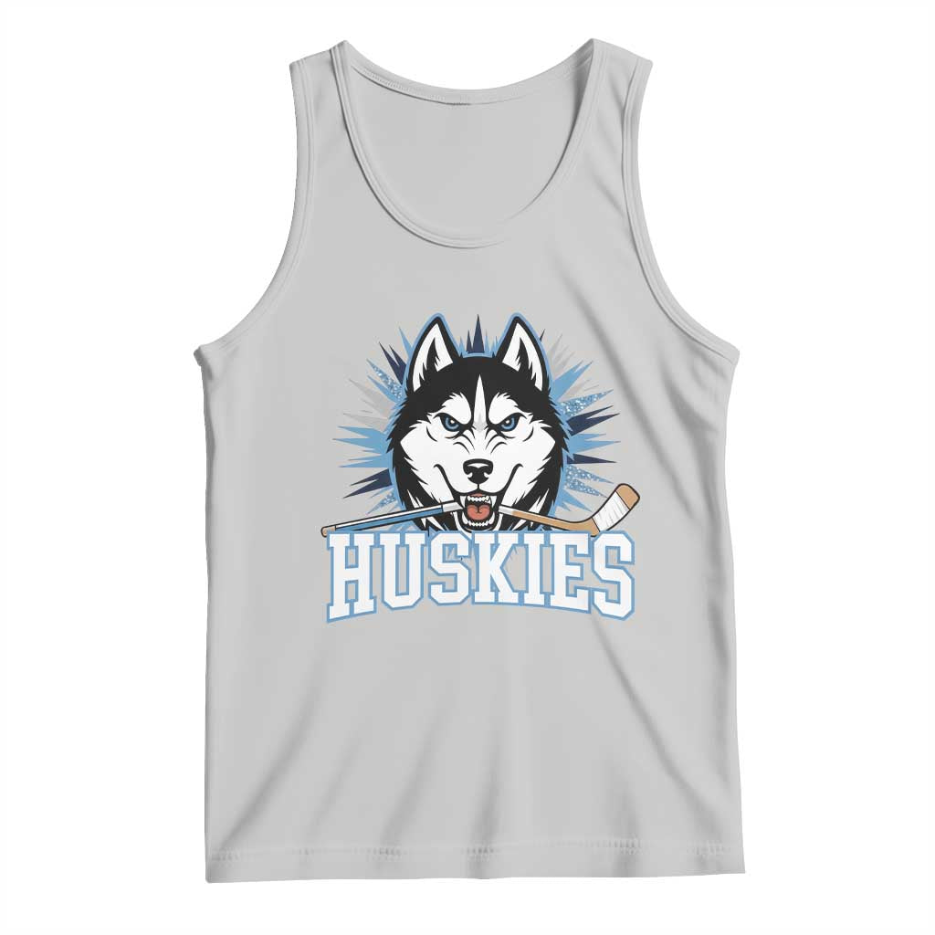 Cool Siberian Husky Ice Hockey Tank Top Gift For Dog Lovers TS12 Ash Print Your Wear