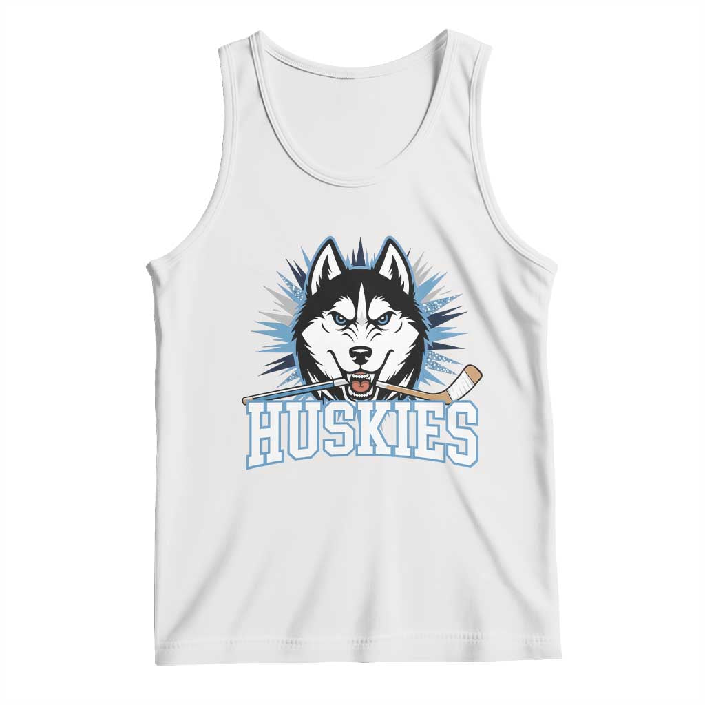Cool Siberian Husky Ice Hockey Tank Top Gift For Dog Lovers TS12 White Print Your Wear