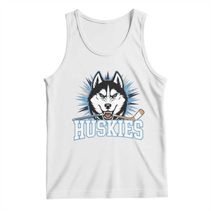 Cool Siberian Husky Ice Hockey Tank Top Gift For Dog Lovers TS12 White Print Your Wear