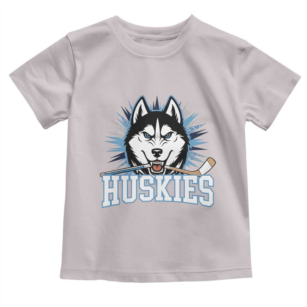 Cool Siberian Husky Ice Hockey Toddler T Shirt Gift For Dog Lovers TS12 Ice Gray Print Your Wear