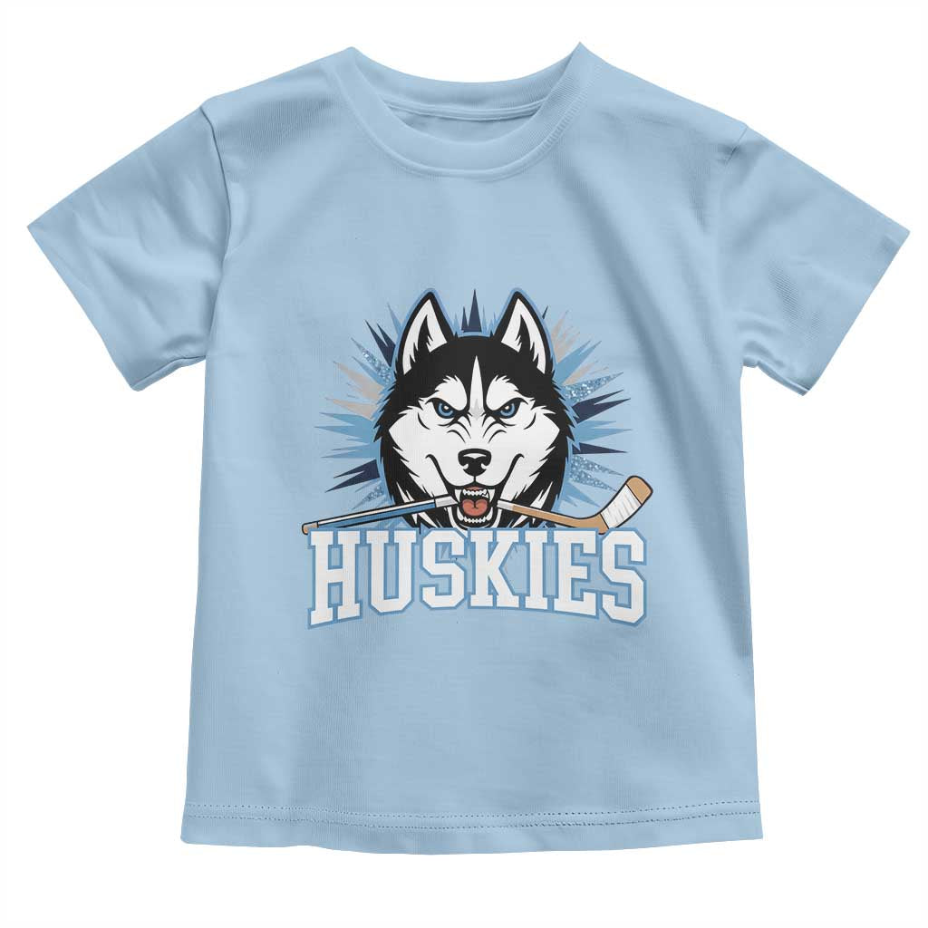 Cool Siberian Husky Ice Hockey Toddler T Shirt Gift For Dog Lovers TS12 Light Blue Print Your Wear
