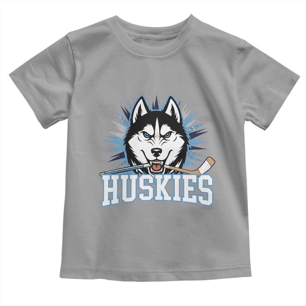 Cool Siberian Husky Ice Hockey Toddler T Shirt Gift For Dog Lovers TS12 Sport Gray Print Your Wear